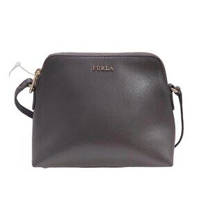 Auth FURLA - Gray Leather Shoulder Bag